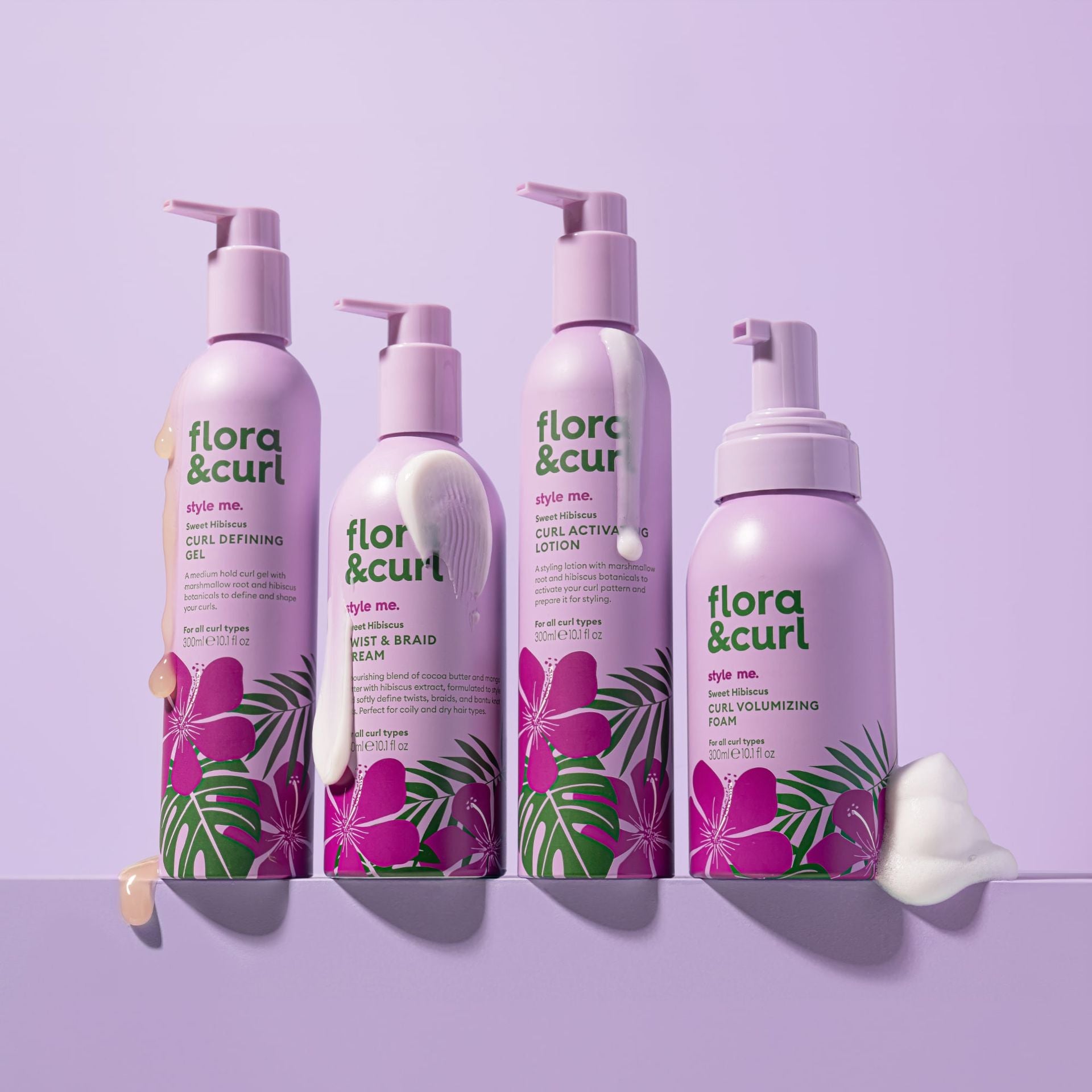 Flora & Curl Style Me Sweet Hibiscus Twist & Braid Cream 300ml