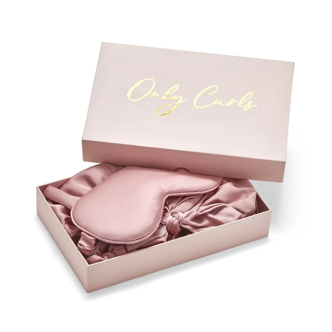 Only Curls Satina Lined Hair Turban & Sleep Mask Set