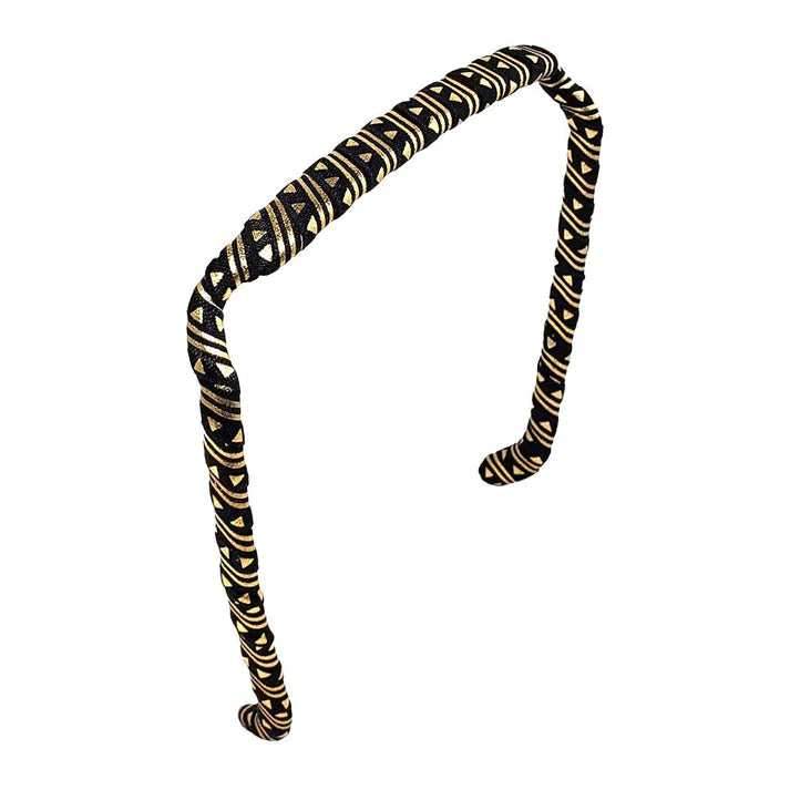 Zazzy Bandz Black and Gold Aztec
