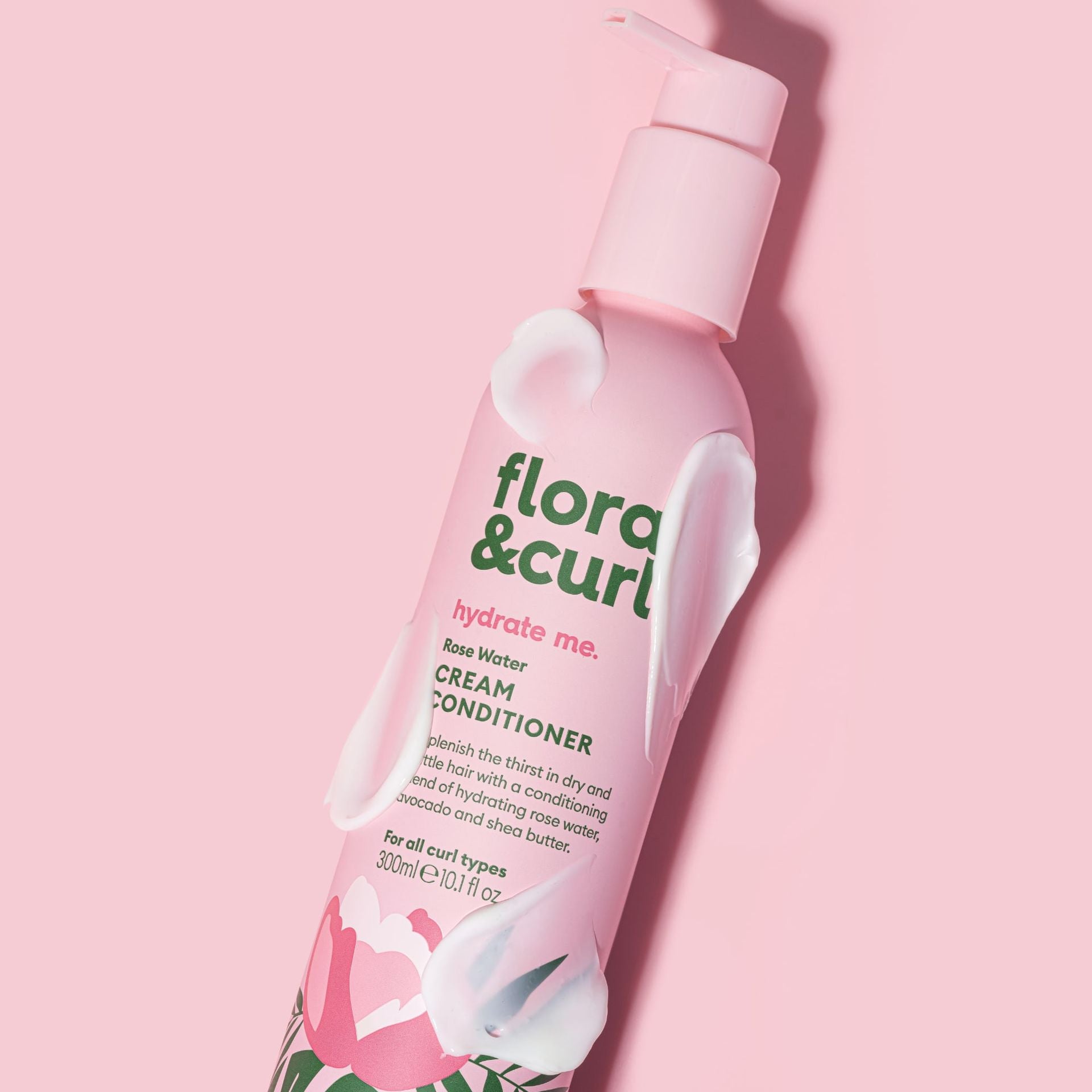Flora & Curl Hydrate Me Rose Water Cream Conditioner 300ml