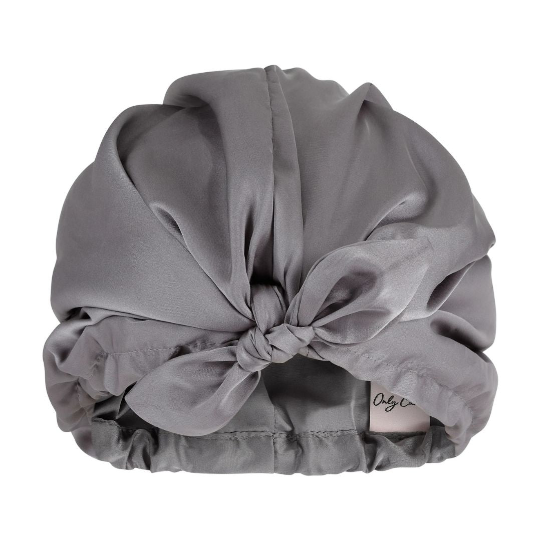 Only Curls Satin Lined Hair Turban Slate Gray
