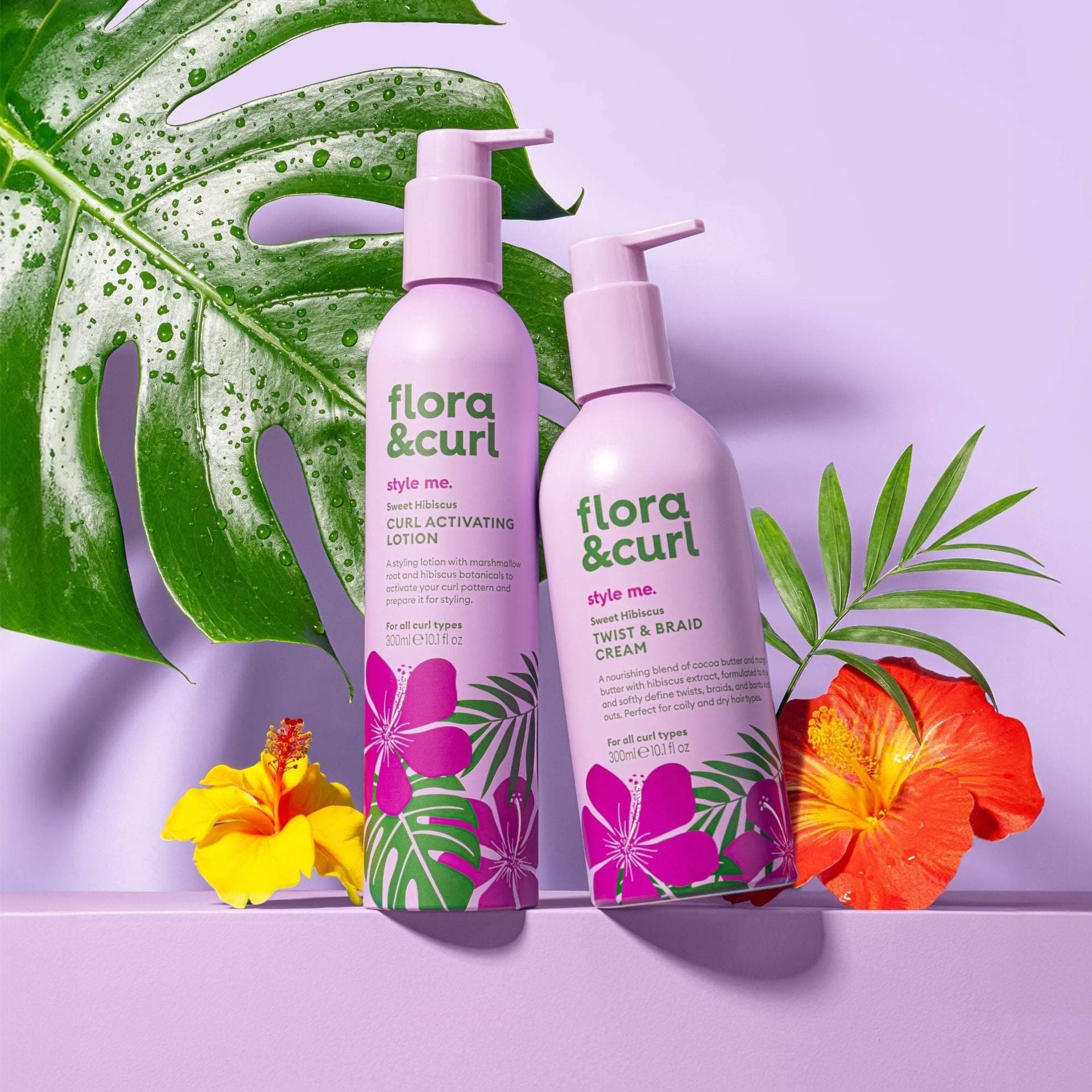 Flora & Curl Style Me Sweet Hibiscus Twist & Braid Cream 300ml
