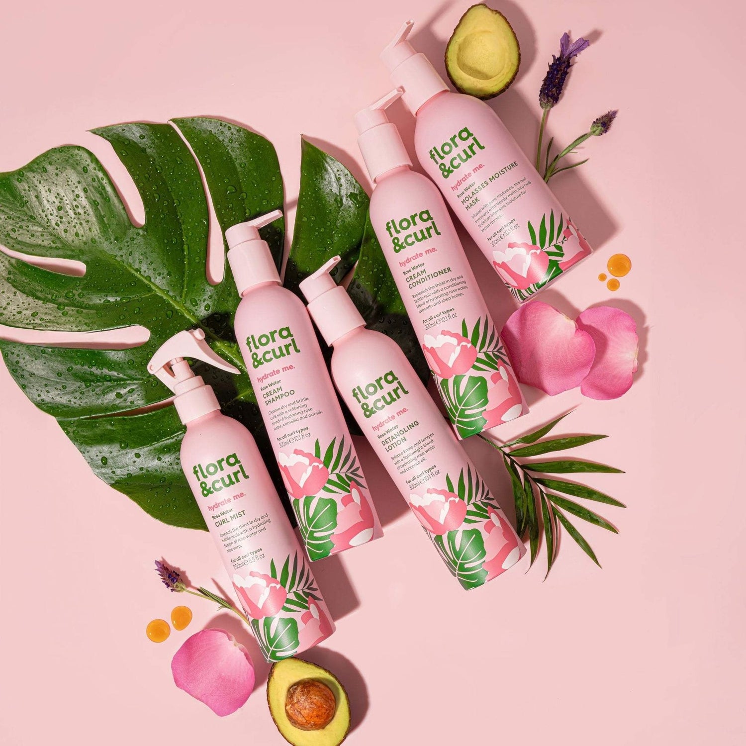 Flora &amp; Curl Hydrate Me Rose Water Detangling Lotion 300ml