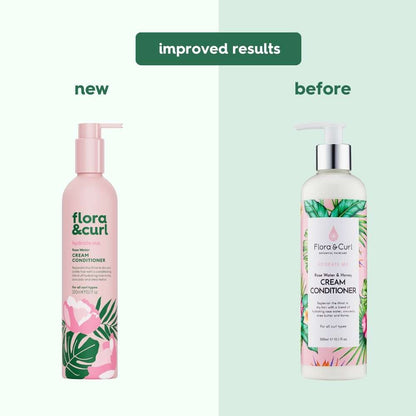 Flora &amp; Curl Hydrate Me Rose Water Cream Conditioner 300ml