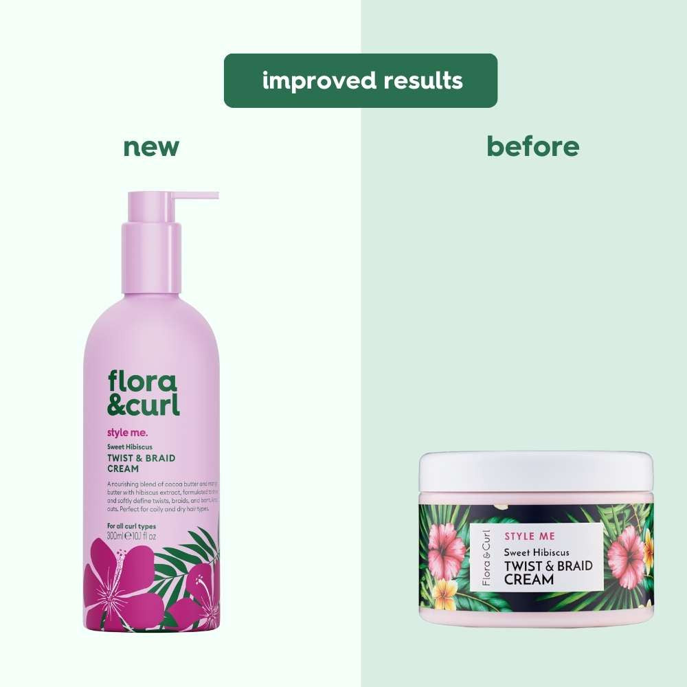 Flora &amp; Curl Style Me Sweet Hibiscus Twist &amp; Braid Cream 300ml
