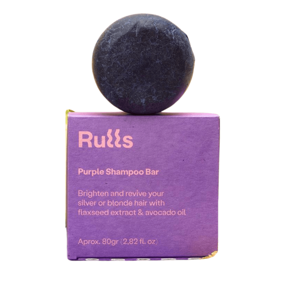 Rulls Pack Shampoo Solid Purple Bar + Soap Dish