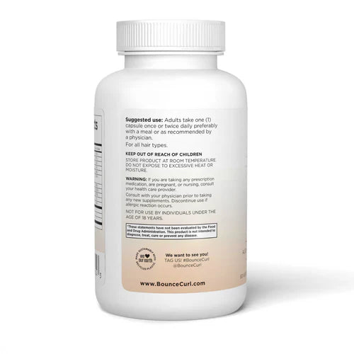 Bounce Curl Hair Vitamins with Nigella Sativa - 60 Capsules