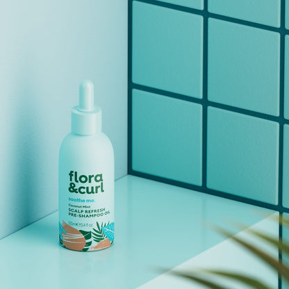 Flora &amp; Curl Soothe Me Coconut Mint Scalp Refresh Pre-Shampoo Oil 100ml