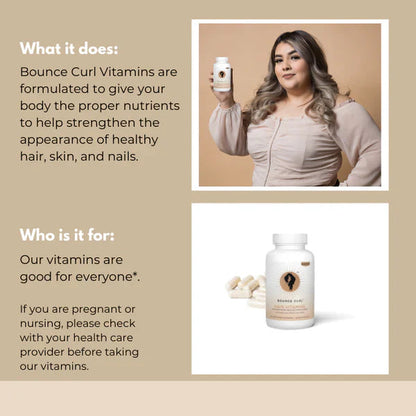 Bounce Curl Hair Vitamins with Nigella Sativa - 60 Capsules