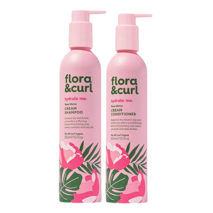 Flora &amp; Curl Hydrate Me Rose Water Cleansing Duo